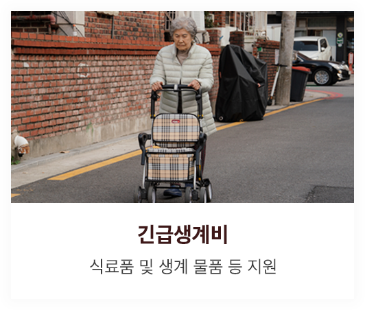 긴급생계비 - 식료품및 생계 물품 등 지원