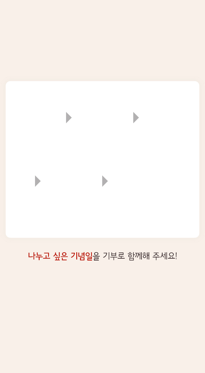 기념일 기부는 이렇게 참여할 수 있어요!